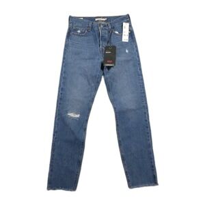 New Levis Wedgie‎ Straight Jeans Womens 26 Blue Denim Distressed